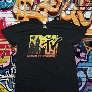 Mtv Men's Black T-shirt